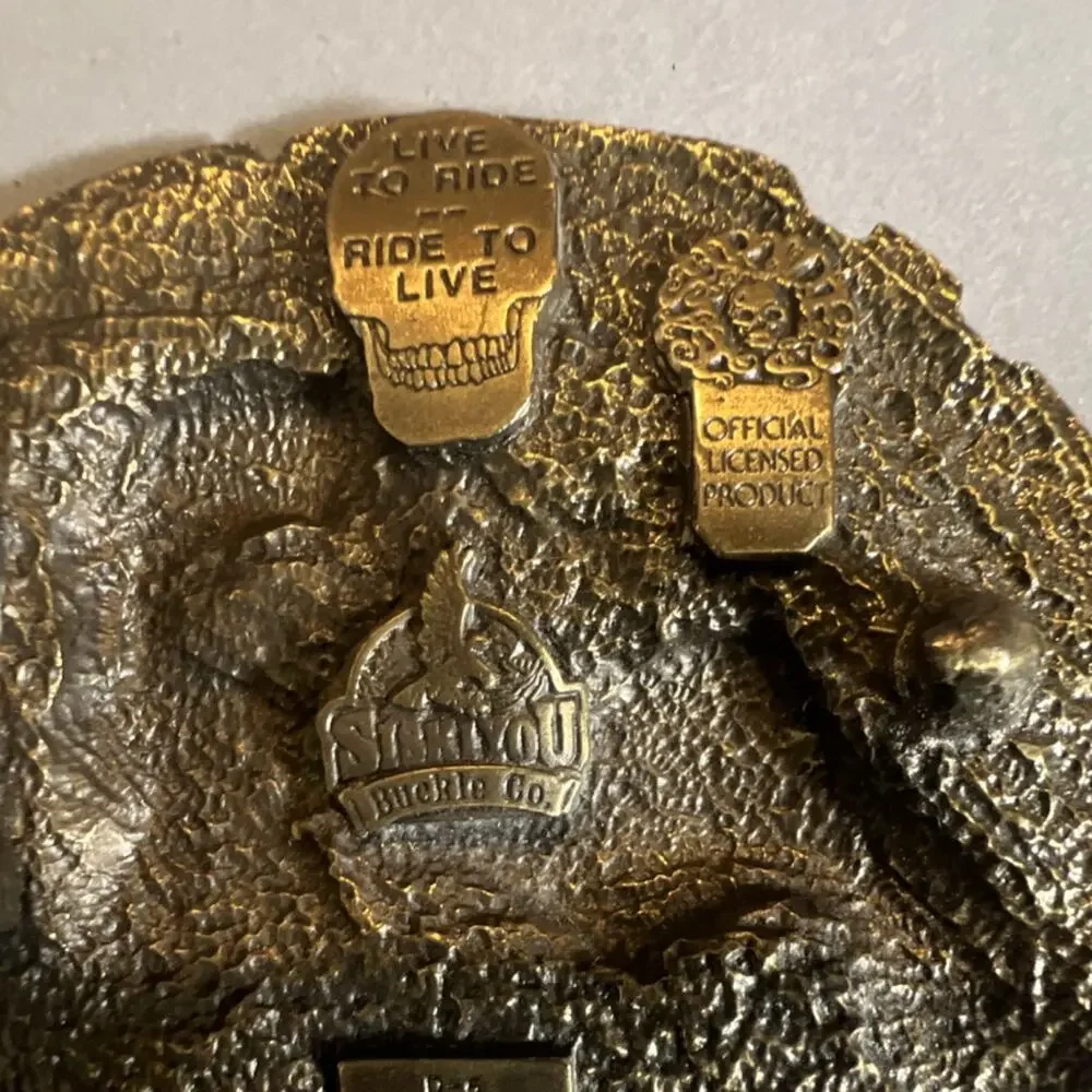 Siskiyou Brass Belt Buckle Easyrider 1992 Live to Ride Ride to Live